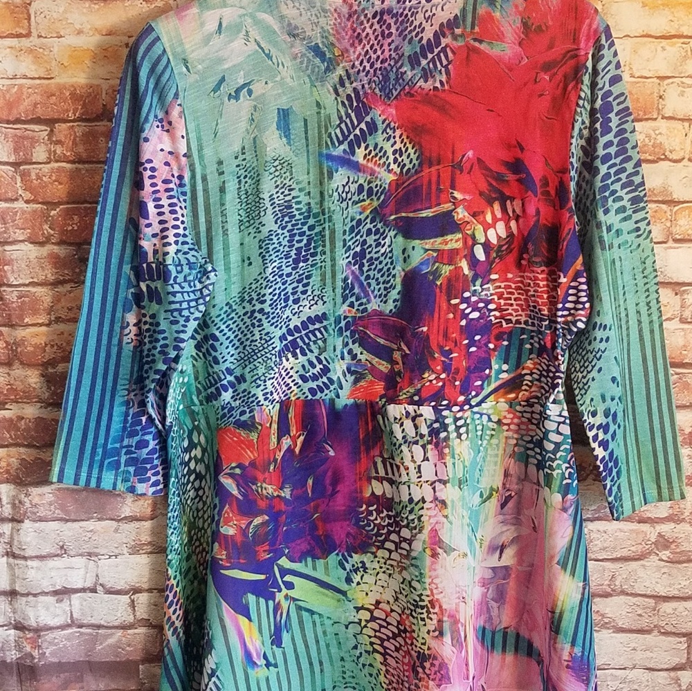 B.L.E.U. beautiful colored asymmetrical shirt - Picture 6 of 7